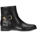 Ralph Lauren for woman. 802946807001 Brooke Leather Ankle Boots black (36), Flat, 1 to 3 cm, Zip, Casual
