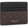 Michael Kors for man. 39F9LGYD2B Greyson Card Holder large with logos brown, black (OSFA), Casual, Canvas