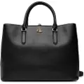 Ralph Lauren for woman. 431876724004 Satchel Marcy leather tote bag in black leather (OSFA), Casual