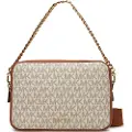 Michael Kors for woman. 32S5GYTC5B Bryant medium shoulder bag with beige logo (OSFA), Casual, Canvas