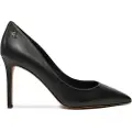 Tommy Hilfiger for woman. FW0FW07533 Black monogrammed leather heel shoes (39), 8 to 10 cm, None, Casual, Party
