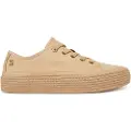 Tommy Hilfiger for woman. FW0FW08404 Monogrammed trainers TH beige (36), Fabric, Flat, Laces, Casual
