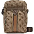 GUESS for man. HMMISTP5163 Milano Pocket shoulder bag beige (OSFA), Brown, Casual, Polyester
