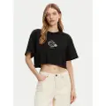 Vans Grinning Face Relax Crop T-skjorte svart
