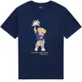 Ralph Lauren for boy. 323979103001 Cotton T-shirt with navy Bear Polo (10/12años=140/149cm), Blue, Casual, Short sleeve, children's fas