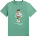 Ralph Lauren for boy. 323973121001 Cotton T-shirt with green Polo Bear (10/12años=140/149cm), Casual, Short sleeve, children's fashion