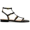 Ralph Lauren for woman. 802959977001 Everley Gladiator Leather Sandals Black (41), Flat, Buckle, Casual