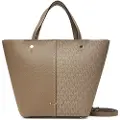 Michael Kors for woman. 30T5GFFT2B Large Flora tote bag in leather with logo grey (OSFA), Casual, PVC