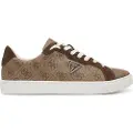GUESS for man. FMTTO3ELL12 Brown Todi Leather Sneakers (45), Beige, Flat, Laces, Casual