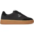 GUESS for man. FMTWIMLEA12 Wiman Leather Sneakers black (41), Flat, Laces, Casual