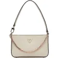 GUESS for woman. HWZG9672720 Noelle saffiano beige shoulder bag (OSFA), Casual, Synthetic