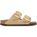 Birkenstock for woman. 1030395 Arizona Big Buckle Beige Leather Sandals (38), Flat, None, Casual