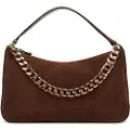 Twinset for woman. 252TB7162 Medium brown suede "Liliane" bag (OSFA), Casual
