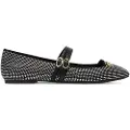Liu Jo for woman. SF5113TX36422222 Black rhinestone ballerinas (36), Flat, Buckle, Casual, Party, Classic