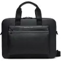 Tommy Hilfiger for man. AM0AM13835 Black monogrammed briefcase (OSFA), Casual, Polyurethane