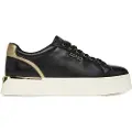Liu Jo for woman. BF5041PX026S1189 Black platform leather trainers (37), 3 to 5 cm, Laces, Casual