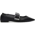 DKNY for woman. K3501170 Cormic shoes black (39), Flat, 1 to 3 cm, Buckle, Casual, Party, Classic