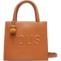 Tous for woman. 2002106646 Brenda camel mini cube bag (OSFA), Brown, Casual, Polyurethane
