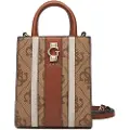 GUESS for woman. HWSO7838750 Mini shoulder bag Erenia with logo 4G brown (OSFA), Casual, Polyurethane