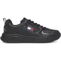 Tommy Hilfiger for man. EM0EM01621 Trainers Runner black (42), Flat, Laces, Casual