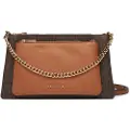 Michael Kors for woman. 32F5GJ6C8B Conv Xbody shoulder bag brown, black (OSFA), Casual, PVC