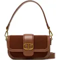Twinset for woman. 252TD8371 Brown leather bag (OSFA), Casual