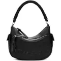 Desigual for woman. 25SAXPBX Logo bag black (OSFA), Casual, Polyurethane