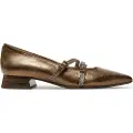 Hispanitas for woman. BHI243567 Ballerinas in bronze fine leather (37), 1 to 3 cm, Buckle, Casual, Party