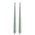 DeluxeHomeart DeluxeHomeartLED Taper Candle Shiny 2,2x28 cm 2 stkGrønnLysFra Homeroom