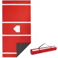 Vevor Baseball Slagmatte, 366x183cm Batting Cage Mat, Batters Box Turf Mats, Softball Batting Treningsutstyr med Home Plate og Anti-Fade Turf, Bærbart Treningshjelpemiddel for Innendørs Utendørs, Rød