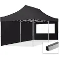 TOOLPORT 3x6 m aluminium, pop up partytelt, 2 sidepaneler, svart
