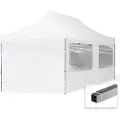 TOOLPORT 3x6 m aluminium, pop up partytelt, 4 sidepaneler, hvit