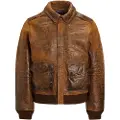 Ralph Lauren for man. 710970574001 Brown Leather Aviator Jacket (M), Casual