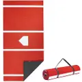 Vevor Baseball Slagmatte, 300x116 cm Batting Cage Mat, Batters Box Turf Mats, Softball Batting Treningsutstyr med Home Plate og Anti-Fade Turf, Bærbart Treningshjelpemiddel for Innendørs Utendørs, Rød