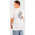 Santa Cruz Screaming Scratched Hand Chest T-skjorte hvit