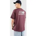 New Balance Athletics Multi Color Logo T-skjorte rød