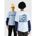 Another Cotton Lab Another Oversize Double Layer Longsleeve Langermet T-skjorte blå