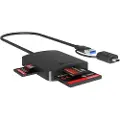 Icy Box USB 3.2 Gen 1 Card Reader (CF,TF, SD, microSD), Type-C + A Hostanschluss 5 Gbit/s (61123)