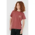 Rip Curl Stapler Kids T-skjorte rød