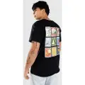 Monet Skateboards Floral Stamps T-skjorte svart