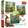 Trefl Puzzle - The Extraordinary World of Dinosaurs (3in1) Gulv
