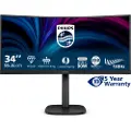Philips 34B2U3600C - 3000 Series - LED-skjerm - kurvet - 34 - 3440 x 1440 WQHD @ 120 Hz - VA - 3500:1 - HDMI, DisplayPort, USB-C - høyttalere - teksturert svart