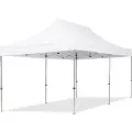 TOOLPORT 3x6 m aluminium, pop up partytelt, uden sidepaneler, hvit