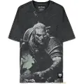 Difuzed The Witcher Wild Hunt Geralt Washed Kortarmet T-skjorte