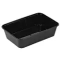 Multi Bakke 650 ml 175x120x45 mm Nudelbakke til Microovn PP Sort,50 stk/ps - (50 stk.)