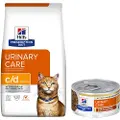 Hill's Pet Nutrition 8 kg Hill's Prescription Diet + 6 x 82 g passende våtfôr gratis! - c/d Multicare med kylling + c/d Urinary Care ragu med kylling