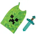 Disguise Minecraft sett sverd, kappe universell størrelse