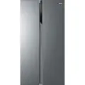 Haier Série 3 HSR3918ENPG - Kjøleskap/fryser - side-ved-side - bredde: 90.8 cm - dybde: 64.7 cm - høyde: 177.5 cm - 528 liter - Klasse E - gentle silver
