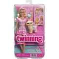 Barbie Tvillingsutseende Blond Med Hundedukke