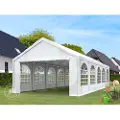 TOOLPORT 4x10 m partytelt, PE-presenning, hvit